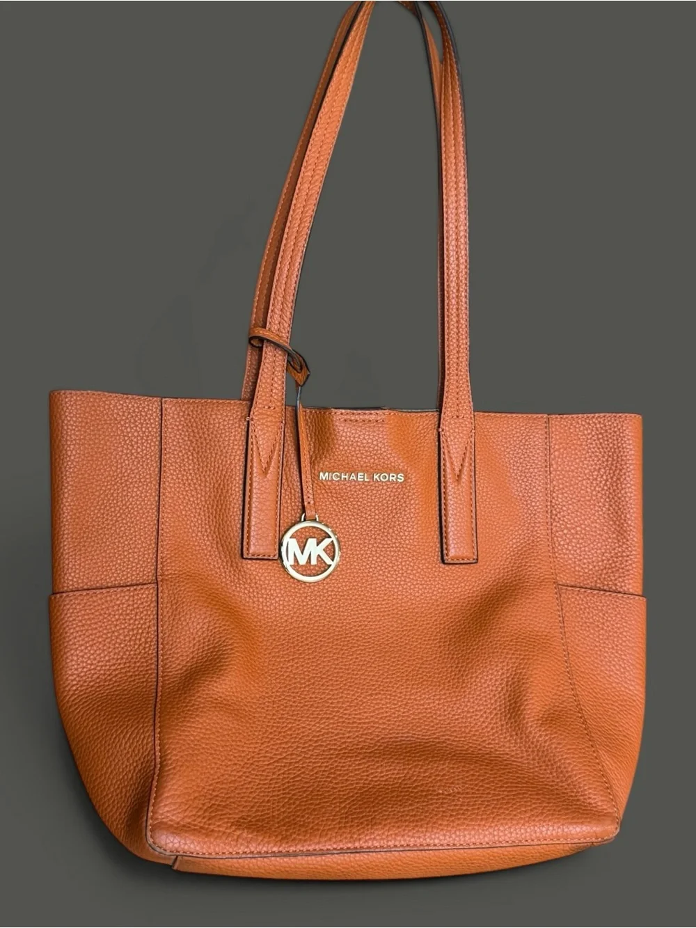 Michael Kors Junie Burnt Orange Med Tote Bag